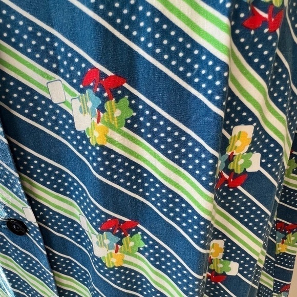 Vintage Sears Women’s 16 Boho Cottage Core Button Down Long Skirt Floral 70s USA - Picture 5 of 8